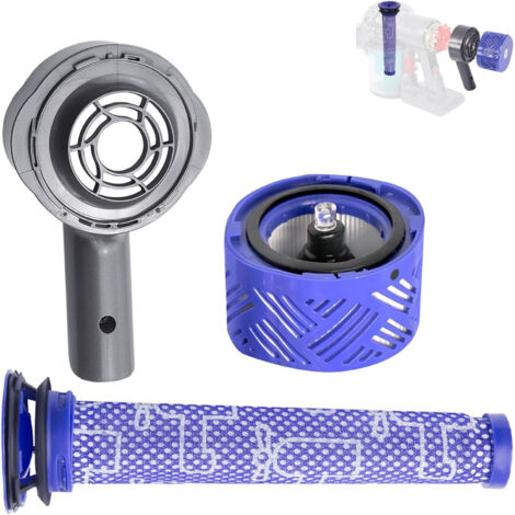 3-teiliges Set: Filter- und Motorabdeckung + Filter + Vorfilter für Dyson V6 DC58 DC59 DC61 DC62 DC74 Staubsauger