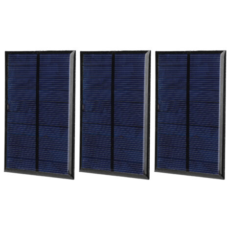 3-teiliges Solarmodul-Set, kleines Solarmodul, Solarpanel, Leistungsmodul, 30 cm, rotes und schwarzes Kabel, 5 V 200 mA, Solarladegerät, Solarplatte