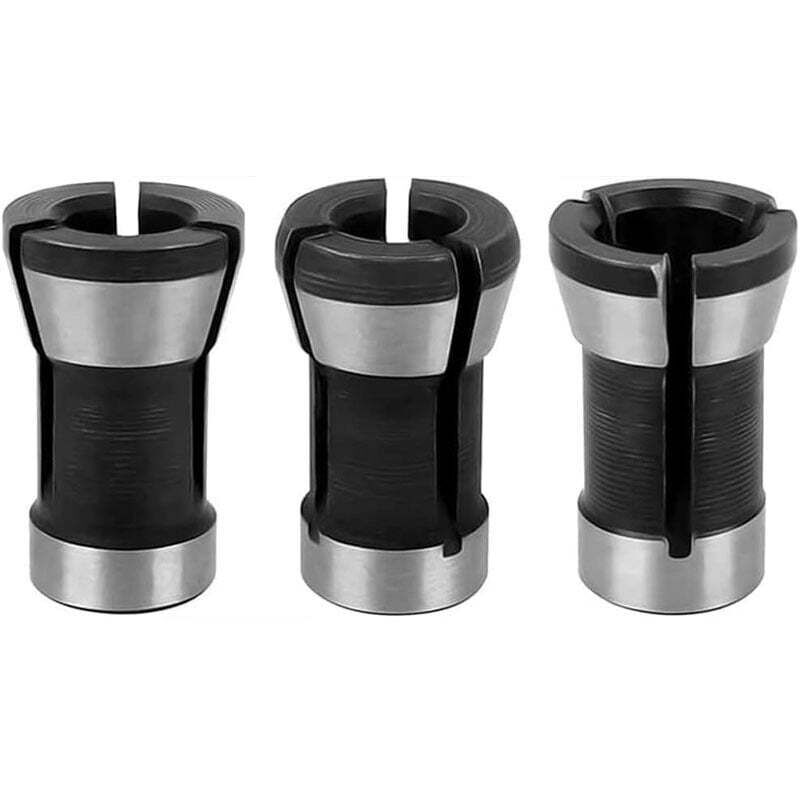 Image of 3-teiliges Spannzangenfutter-Adapterset (6 mm/6,35 mm/8 mm) für Bohr- und Fräsfutter