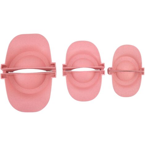 3-teiliges Teigtaschen-Set, Empanada-Presse aus Weizenstroh, verschiedene Größen für die Küche, Rosa