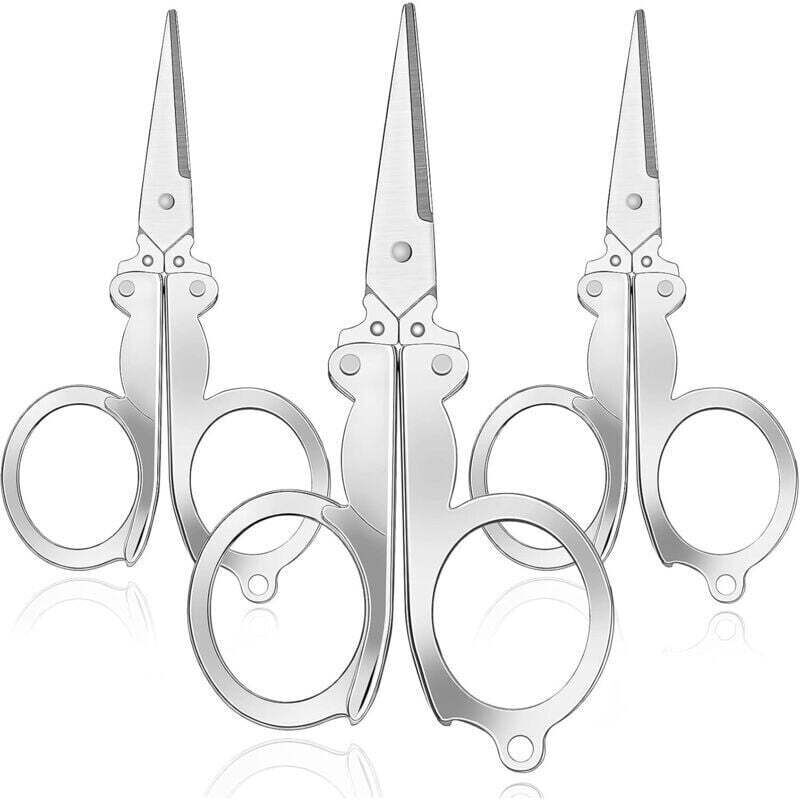Image of 3-teiliges, tragbares Klappscheren-Set aus Edelstahl – Mini-Klappschere für Zuhause und unterwegs