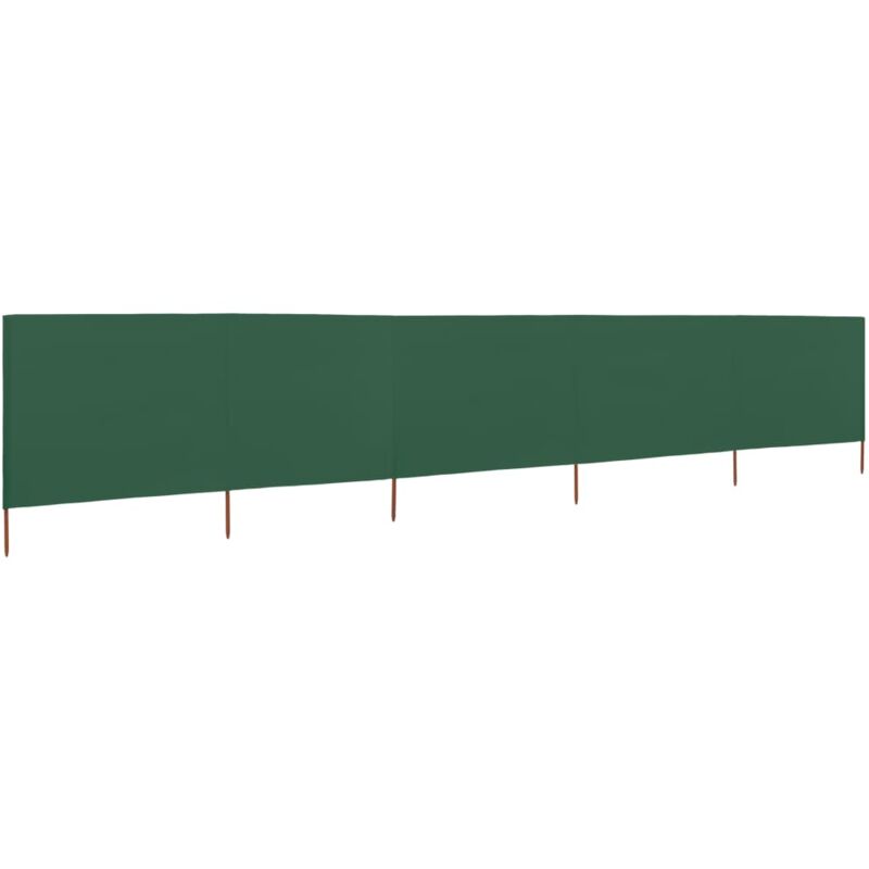 5-teiliges Windschutzgewebe 600 X 160 Cm Grün - Vidaxl