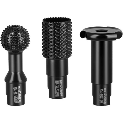 3-teiliges Winkelschleifer-Holzschnitzwerkzeug-Set, Kugelgelenk-Drehkopf-Aufsätze für Winkelschleifer, elektrische Schnitzwerkzeuge für 115/125-mm-Winkelschleifer, M14-Gewinde