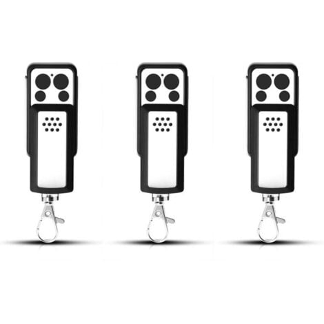 ALOVEZ 3 Télécommandes pour Motorisation de Portail – Compatible Avidsen 114253, 104257, 104250 – Design Compact à Glissière, 4 Canaux, Signal Stable, Clonage Facile