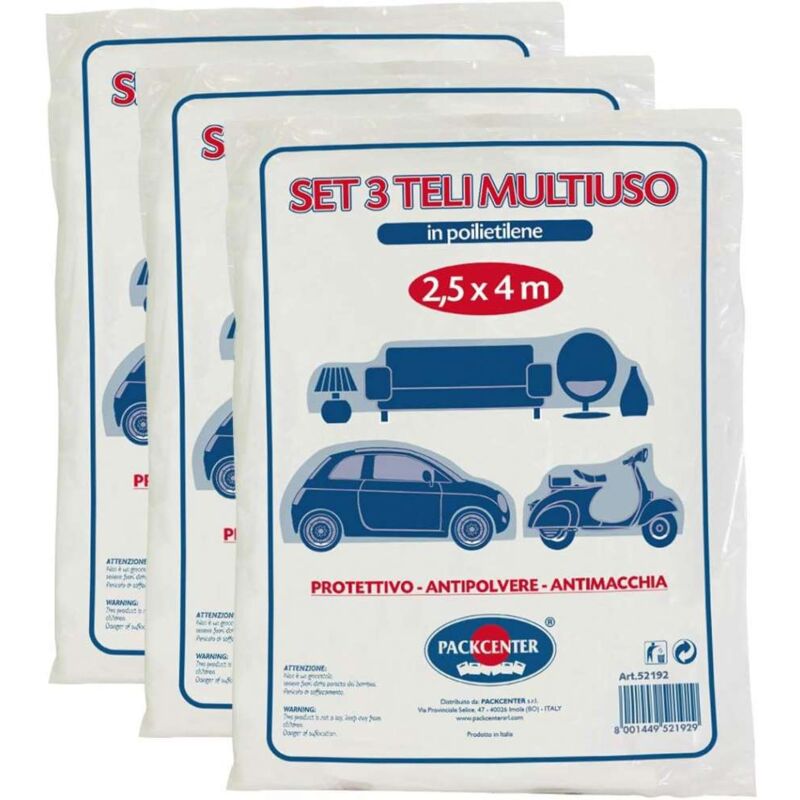 3 Teli multiuso 2,5 x 4 m