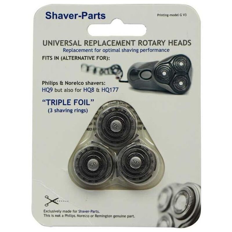 Shaver-Parts HQ9 T&ecirc;te rotative de rechange universelle triple feuille