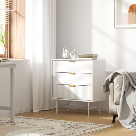 3-Tier Bedroom Striped Storage Cabinet