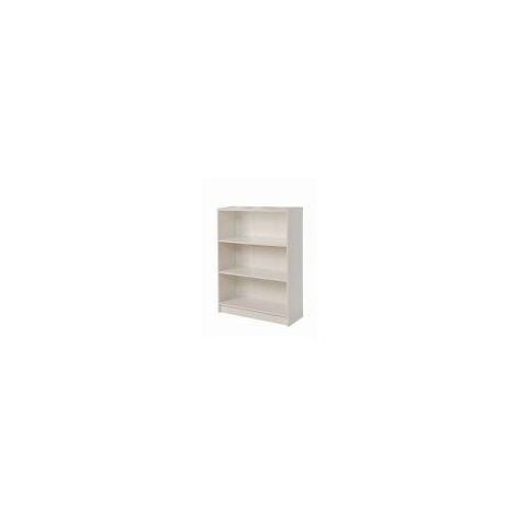 main image of "3 Tier Bookcase Wide Display Shelving Storage Unit Wood Furniture White"