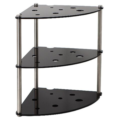 3 Tier Desktop Storage Rack Acrylic Metal Countertop Organizer Minimalist Desk Storage Shelf Black