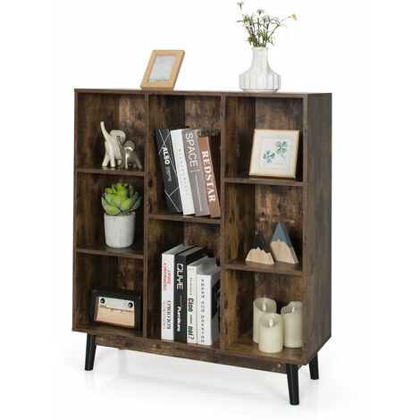 3-Tier Free standing 8 Cube Storage Organizer Bookcase Display Shelf Cabinet