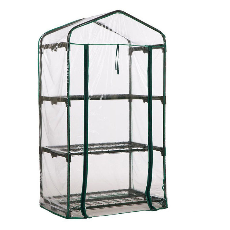 3 Tier Mini Garden Greenhouse / Growhouse with PVC Cover (130 x 50 x 69cm)