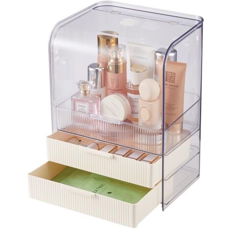 3-Tier Transparent Cosmetics Storage Organizer
