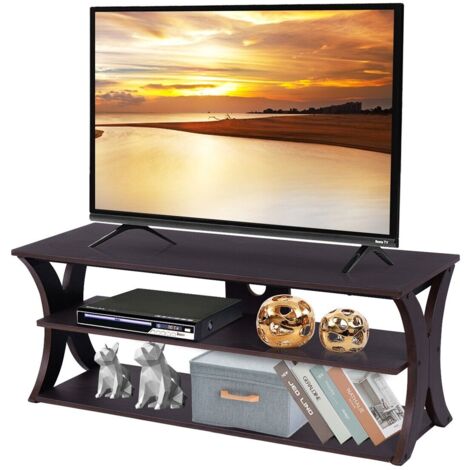 3-tier TV Stand for TVs up to 45” Media Console Table Modern Storage Cabinet