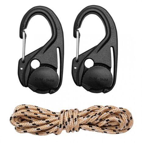 3 tlg. Camping Schnurspanner Set für 2-5 mm Seile