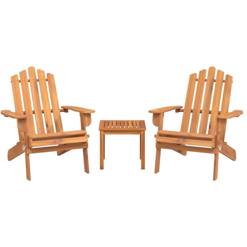 3-tlg. Garten-lounge-set Adirondack Massivholz Akazie Vidaxl