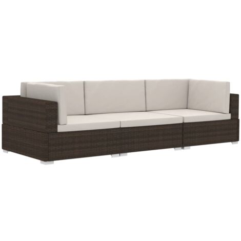 vidaXL Sofagarnitur Poly Rattan Sofa Couch Lounge Gartensofa mehrere Auswahl