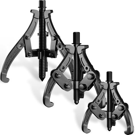 3-TLG Lagerabzieher 75/100/150mm mit 3-armig Für Kugellager Zwei- oder DREI Backenabzieher Einstellbare Außen- Innenabzieher 3"+4"+6" KFZ Abzieher Werkzeug Radnabenabzieher Abziehersatz 1-3T