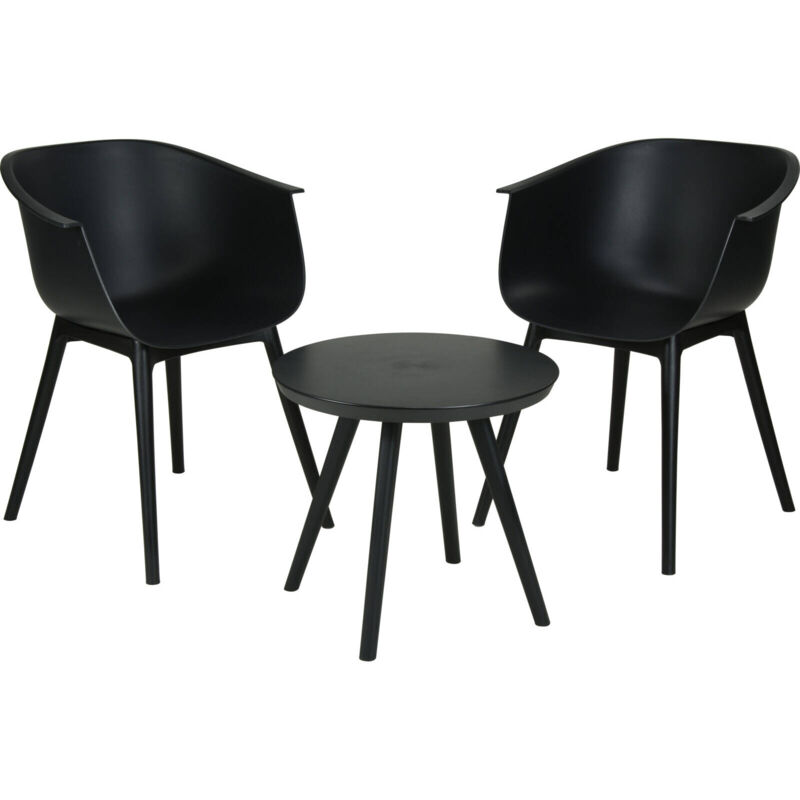 Progarden Gartenmöbelset Schwarz, Tisch Mit Stühlen