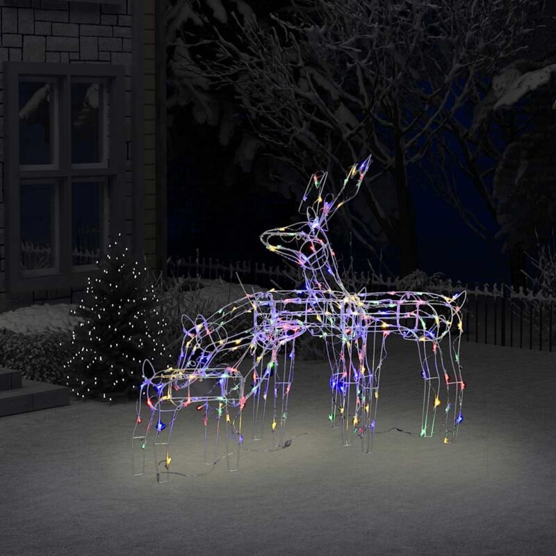 3-tlg. Led-rentiere Set Weihnachtsdeko 229 Leds Vidaxl