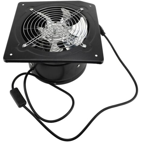 3 trous ventilateur d'échappement avec fenêtre de l'interrupteur Ventilation silencieuse pour la salle de bain salle de bain industrielle usage industriel noir 8 pouces 80W