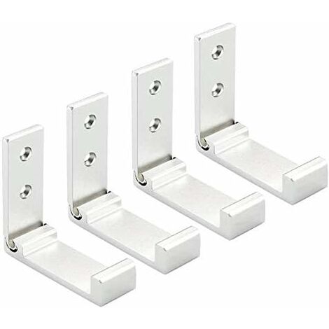3 uds gancho plegable perchero gancho para ropa baño (plata)