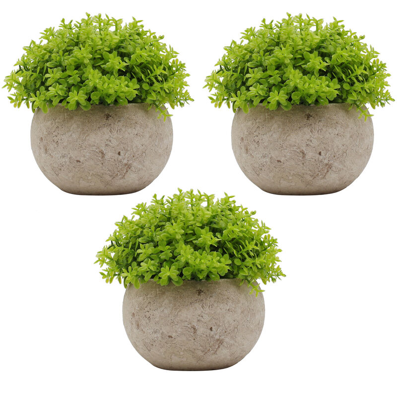 

3 uds Mini plantas artificiales en macetas de imitacion de hierba verde, maceta de simulacion, decoracion verde para la decoracion de escritorio de