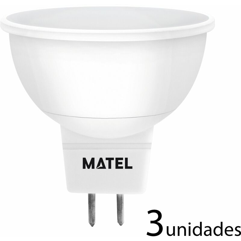 

3 unidades Bombilla LED dicroica 120 mr16 12 voltios 4w neutra 380lm