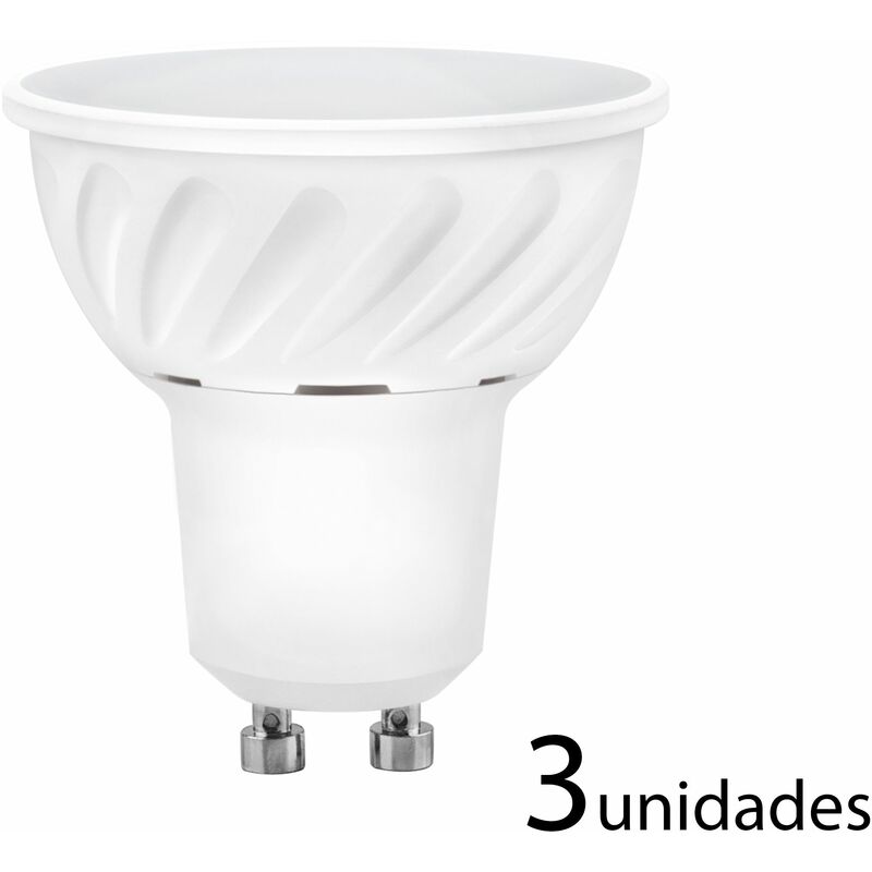 

3 unidades Bombilla LED dicroica aluminio fundido 120 120 GU10 10W fría 1000lm