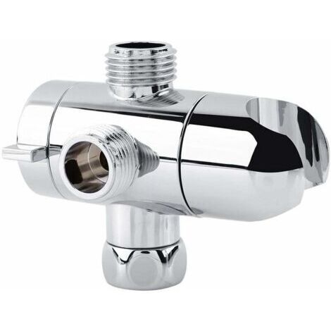 3 voies Inverseur Bras de douche pour douchette Combo Pomme de douche monté Vanne Fix Support de salle de bain