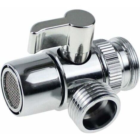 3 Voies Soupape avec Rondelle Laiton Massif Connecteur M22 x M24 Système de Douche Pièce de Rechange Utilisé dans les Salles de Bains et les Cuisines les Robinets de Lavabo les Vannes de Douche