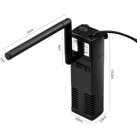 3 W/4 W Filtre Intérieur pour Aquarium, 20L-60L Réglable Pompe Filtre Interne avec éponges Filtrantes, Utilisation et Maintenance Simple, kueatily