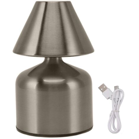 3-Watt-Tischleuchte mit stufenloser Dimmfunktion, Touch-Bedienung, 1800-mAh-Akku, kabellos, 3 Farbtemperaturen, wiederaufladbar, für Nachttisch oder Bar