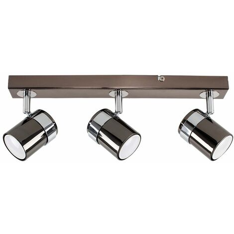 main image of "3 Way Adjustable Straight Bar Ceiling Spotlight - White"