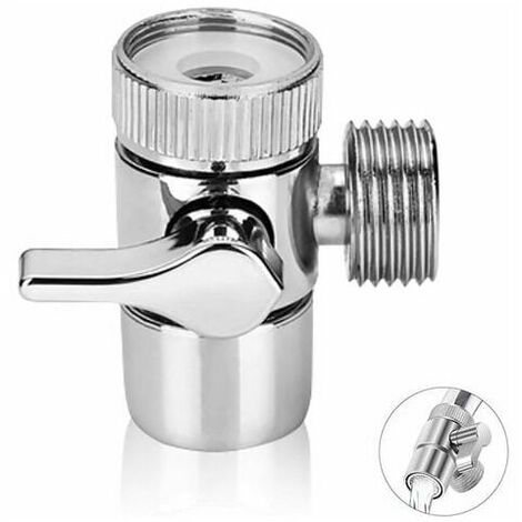 3 Way Shower Faucet Shut Off Diverter Brass Chrome Adapter Shower Diverter Diverter Valve for Kitchen or Bathroom Sink Washing Machine