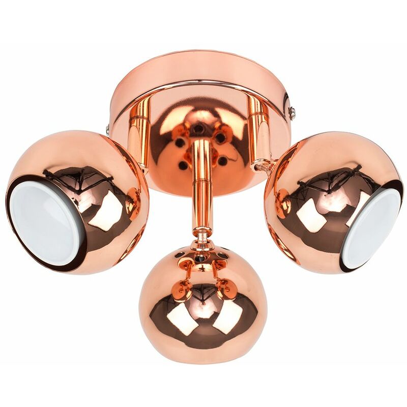 Minisun - 3 Way Spotlight Adjustable Ceiling Light - Copper