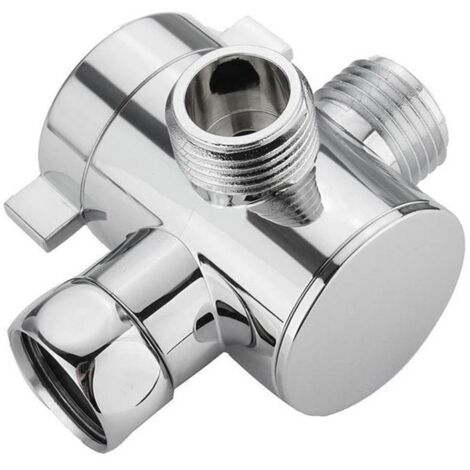 3-Wege-Duscharmatur, Universal-Umsteller für Badezimmer, robustes Chrom-Ersatzteil