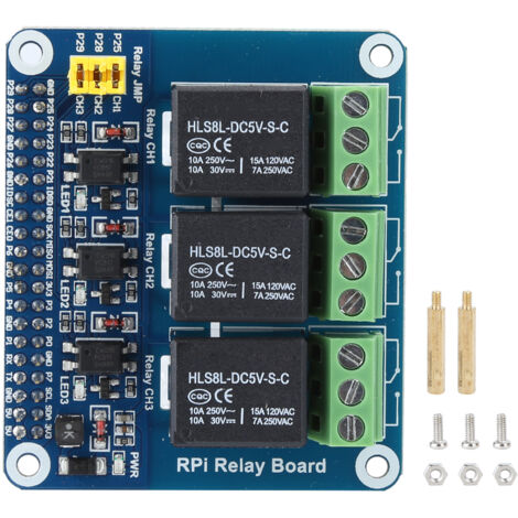 3-Wege-Relaismodul für Raspberry Pi A/B/2B/3B/4B, kompatibel mit Arduino und ESP8266
