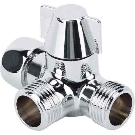 3-Wege-Ventil in G1/2, 3-Wege-Duschumsteller, 3-Wege-Duschumsteller für Dusche, Handbrause und Duscharm