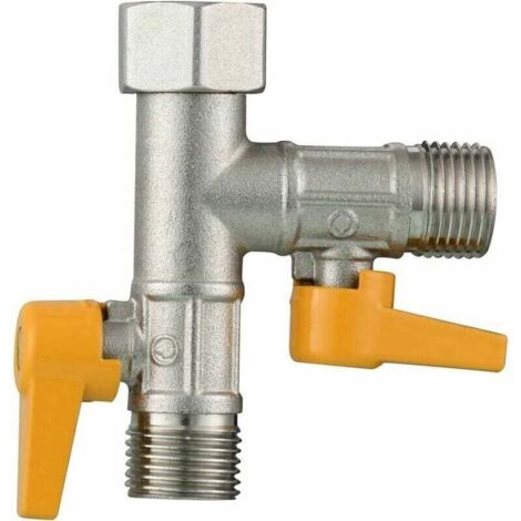 3-Wege-Ventil, T-Anschluss, 1/2 Handbrause und Kopfbrausearm, Messing, 3-Wege-Umsteller-Adapter, Wasserhahn-Absperrung