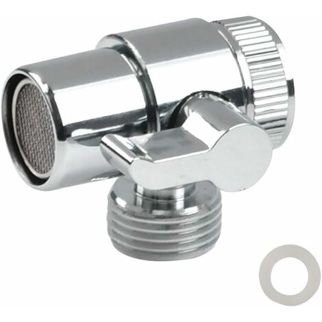 3 Wege Wasserhahn Umschaltventil Umstellventil Diverter Ventil Messing Chrom poliert Dusche Adapter Ventil Wasserhahn Ersatzteile für Badezimmer, Küche