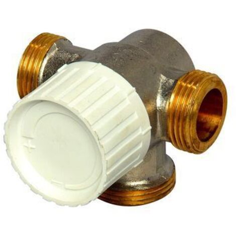 3-Wegethermostatventilunterteil DN15 Voreinstellung, Anbindung rechts 751.1
