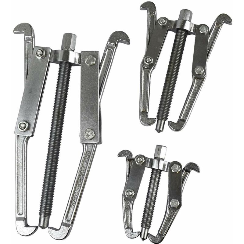 Toolzone - bearing puller 3PC 2 leg 4'' 6'' 10'' hub gear pulley remover 3 year warranty