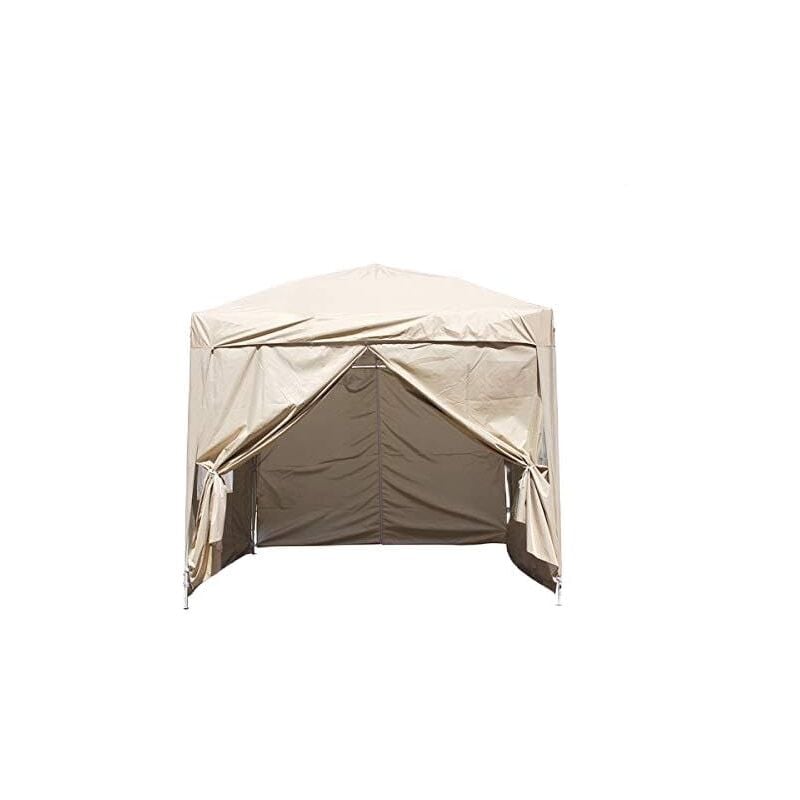 3 x 3m Garden Pop Up Gazebo Marquee Patio Canopy Wedding Party Tent - Beige