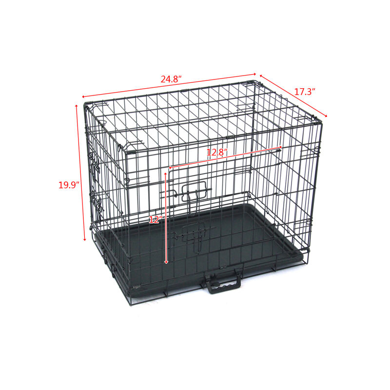 24' Pet Kennel Cat Dog Folding Steel Crate Animal Playpen Wire Metal
