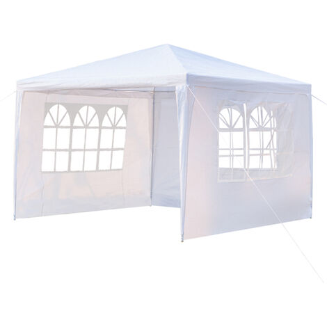 3 x 3m Three Sides Waterproof Tent with Spiral Tubes White