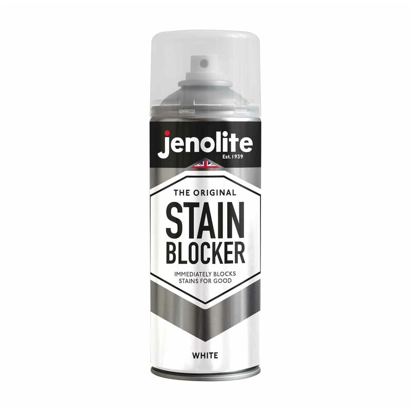 Jenolite - 1 x 400ml Aerosol Stain Blocker - White - Damp Seal Paint - Immediately Blocks Stains for Good