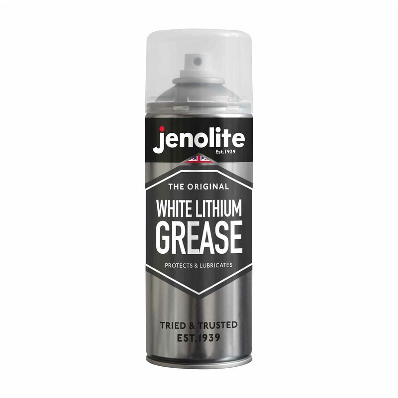 1 x 400ml Aerosol Jenolite White Lithium Grease Aerosol - Heavy Duty Lubrication and Corrosion Protection Spray