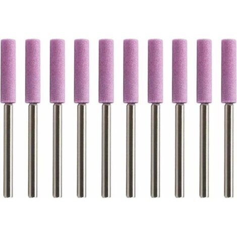 3 x 4,8 mm Keramikfeilenmesser mit Kette und Keramikschleifkopf, 2,1 g, 10 Stück