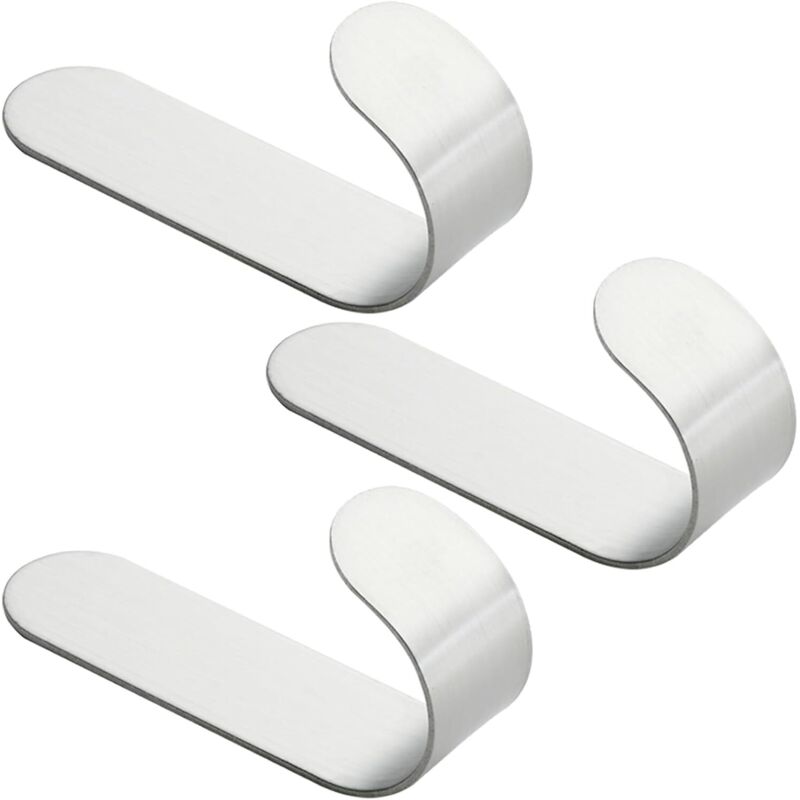 Lot de 3 crochets adhésifs pour serviettes, crochets pour serviettes de salle de bain, crochets muraux adhésifs, porte-torchons, crochets pour