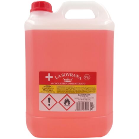 3 x ALCOOL DENATURATO 99,9 CERTIFICATO 5 L LA SOVRANA